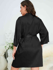 Bubbles Plus Size Tie Waist Robe