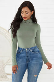 Stepping Out Turtleneck Long Sleeve Bodysuit