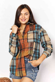 Debbie Plaid Shirt Jacket