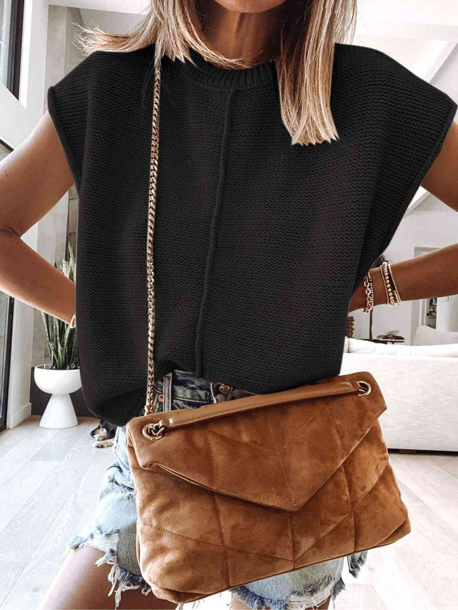 Camellia Cap Sleeve Sweater Vest