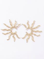 Geometric Sun Stud Earrings