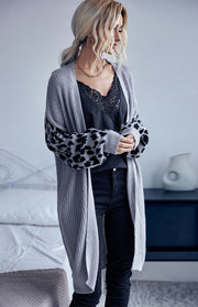 Ursula Knit Leopard Cardigan Sweater Jacket