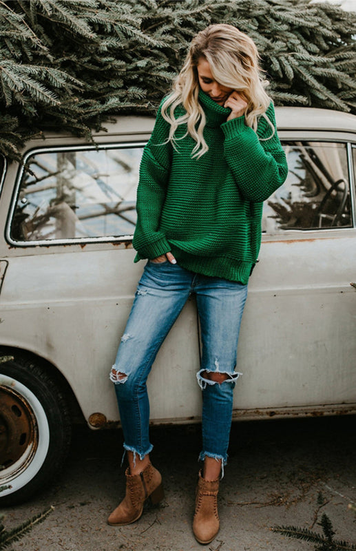 Brooklyn High Neck Pullover Sweater