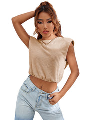 I'm That Girl Padded Shoulder Top