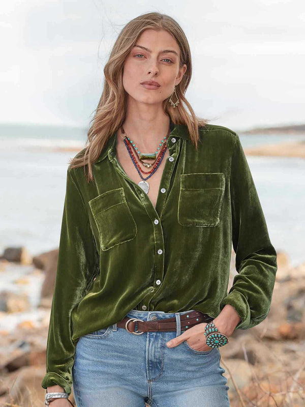 Over Board Velvet Top