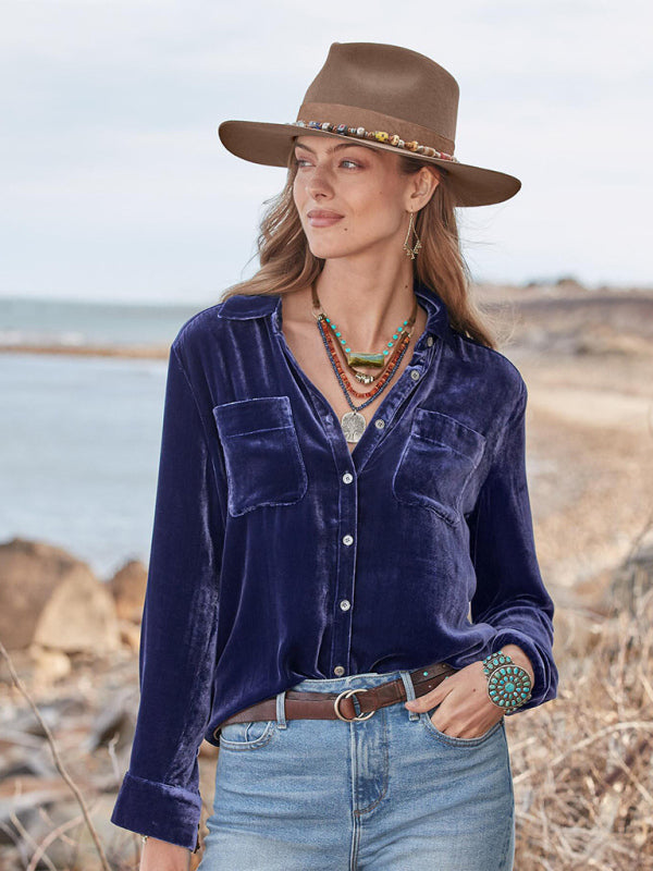 Over Board Velvet Top