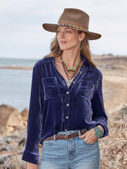 Over Board Velvet Top