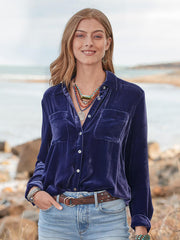 Over Board Velvet Top