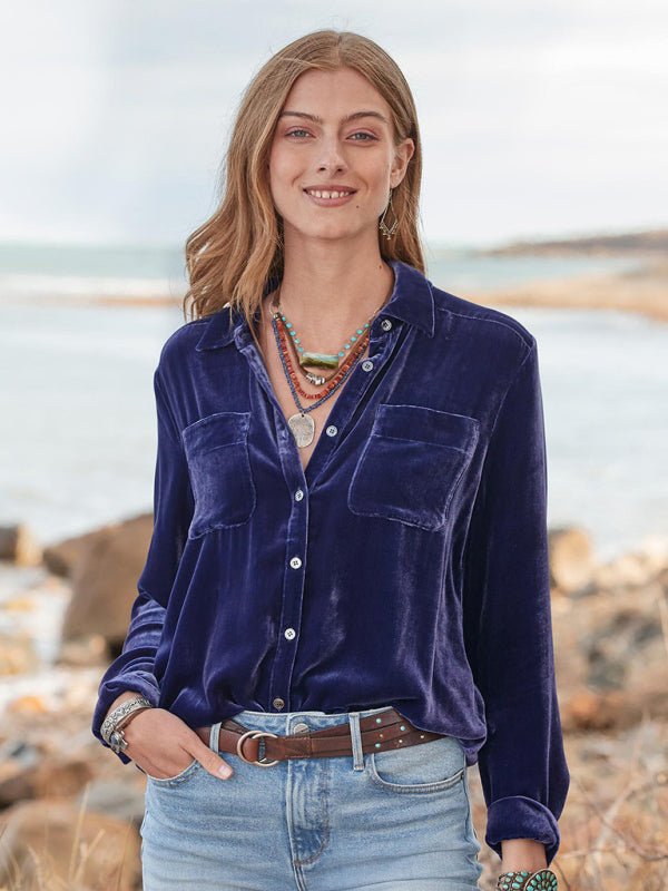 Over Board Velvet Top
