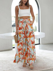 Cassie Wide-leg Printed Pants