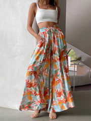 Cassie Wide-leg Printed Pants