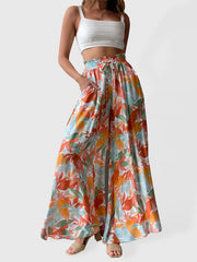 Cassie Wide-leg Printed Pants