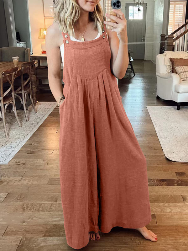Oma Cotton/Linen One-piece Overalls