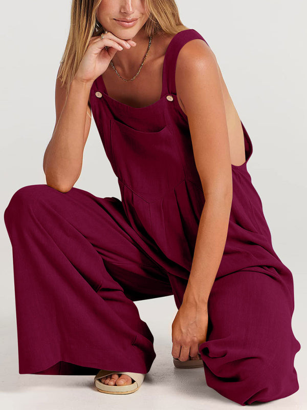 Oma Cotton/Linen One-piece Overalls