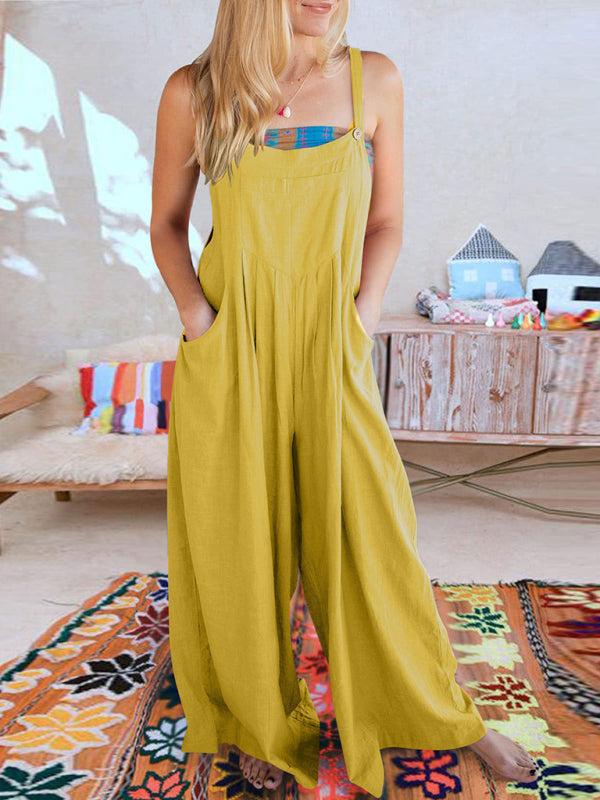 Oma Cotton/Linen One-piece Overalls