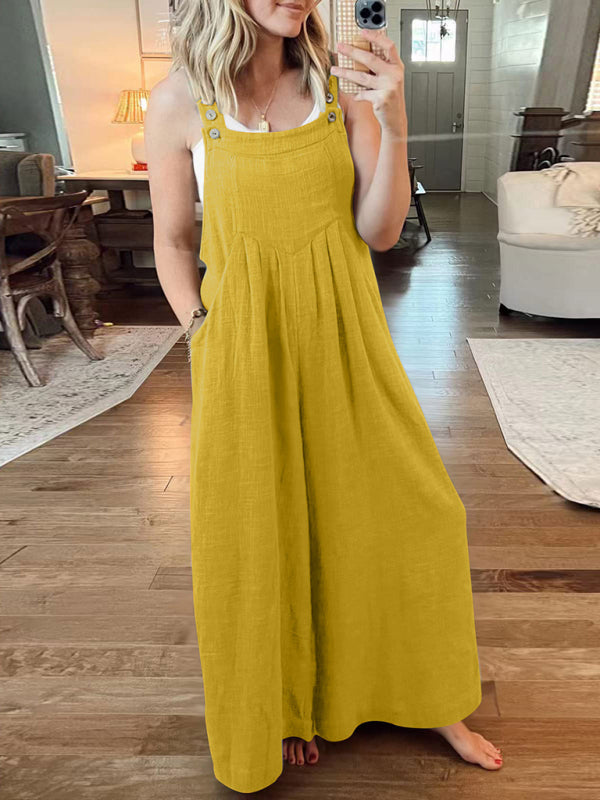 Oma Cotton/Linen One-piece Overalls