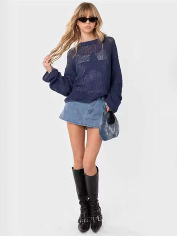 Farrell Jacquard Five-pointed Star Sweater