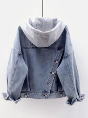 Hyacinth hooded denim jacket