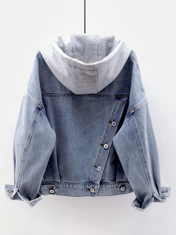 Hyacinth hooded denim jacket