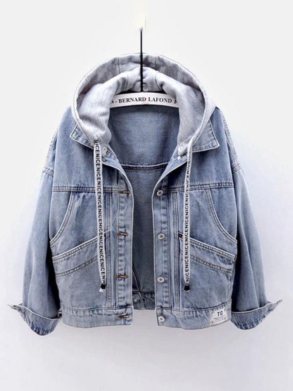 Hyacinth hooded denim jacket