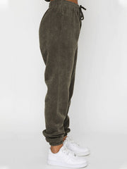 Me Time Corduroy Pullover Long Sleeve Two-piece Set