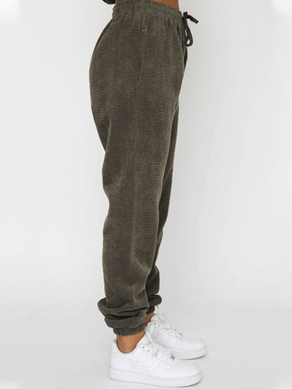 Me Time Corduroy Pullover Long Sleeve Two-piece Set