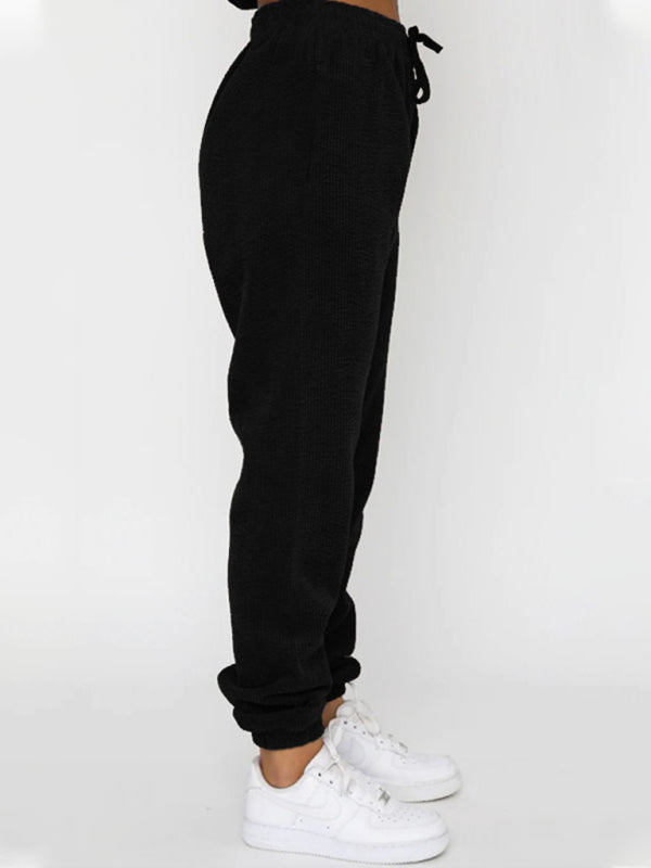 Me Time Corduroy Pullover Long Sleeve Two-piece Set
