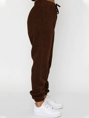 Me Time Corduroy Pullover Long Sleeve Two-piece Set