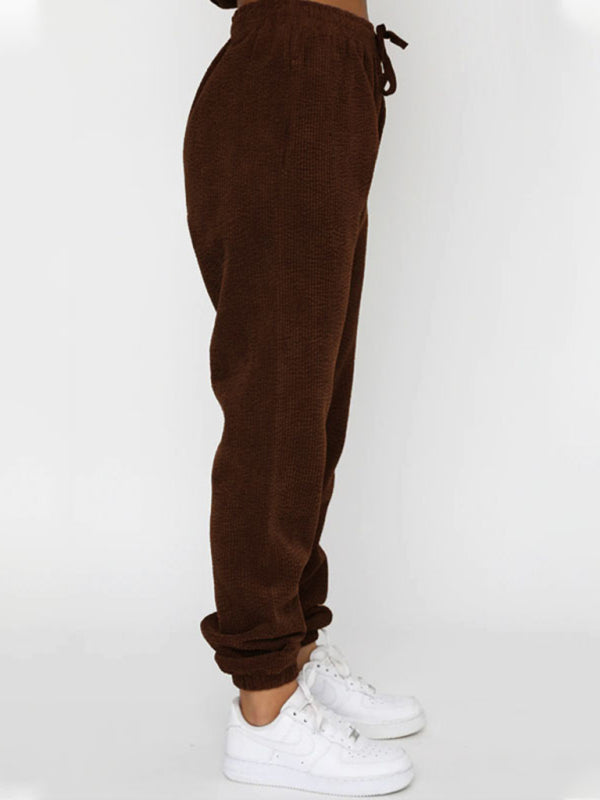 Me Time Corduroy Pullover Long Sleeve Two-piece Set