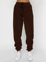 Me Time Corduroy Pullover Long Sleeve Two-piece Set