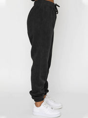 Me Time Corduroy Pullover Long Sleeve Two-piece Set