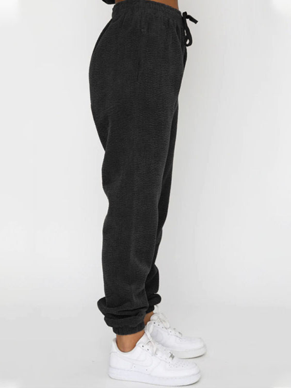 Me Time Corduroy Pullover Long Sleeve Two-piece Set