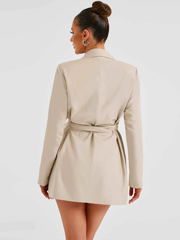 Abby Tie Waist Mid-length Suit Dress