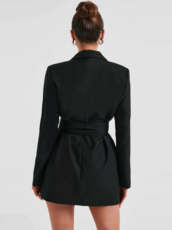 Abby Tie Waist Mid-length Suit Dress