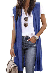 Say Yes Mid-length Cardigan Vest