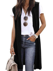 Say Yes Mid-length Cardigan Vest