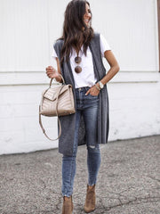 Say Yes Mid-length Cardigan Vest