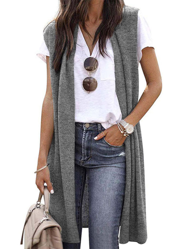 Say Yes Mid-length Cardigan Vest