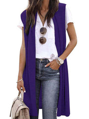Say Yes Mid-length Cardigan Vest