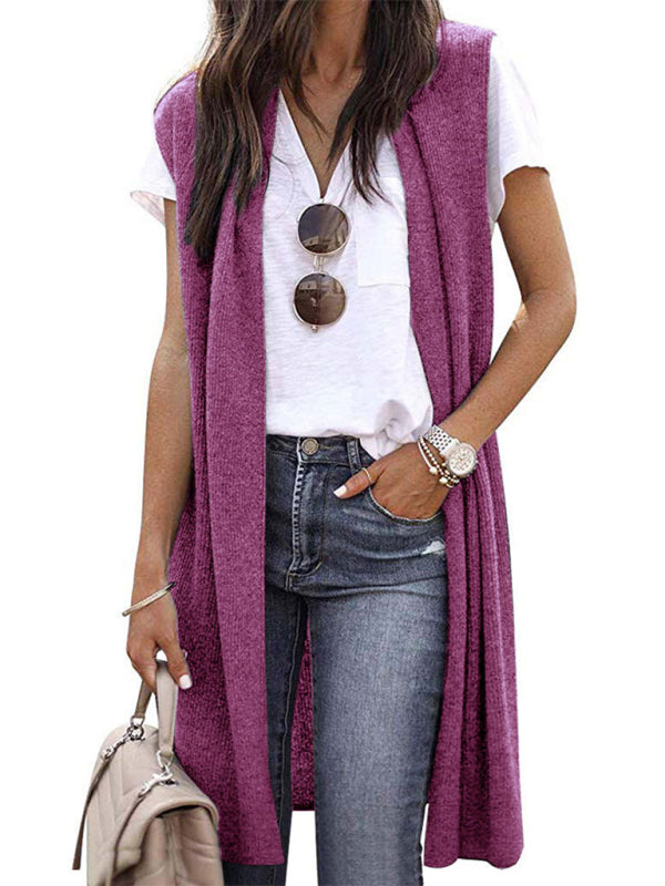 Say Yes Mid-length Cardigan Vest