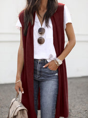Say Yes Mid-length Cardigan Vest